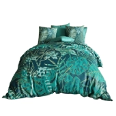 Housse de couette 240x260 cm - Alba Verte + taies pur coton