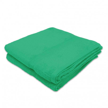 Lot de 2 Draps de bain Eponge 600 g/m²  100 % coton vert printemps