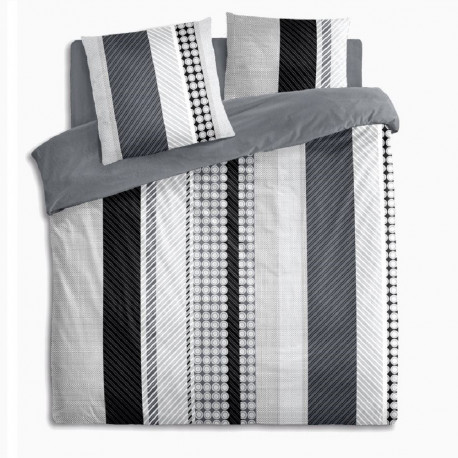 Housse de couette Géométrique gris 2 places
