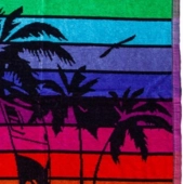 Serviette de plage Van Multicolore 90x170 cm 100% coton Jacquard