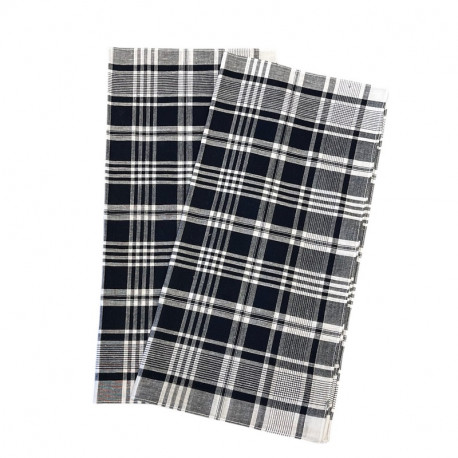 Lot De 12 Mouchoirs De Travail Carreaux Bg - 100% Coton