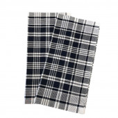 Mouchoirs à carreau noir et blanc 50x50cm