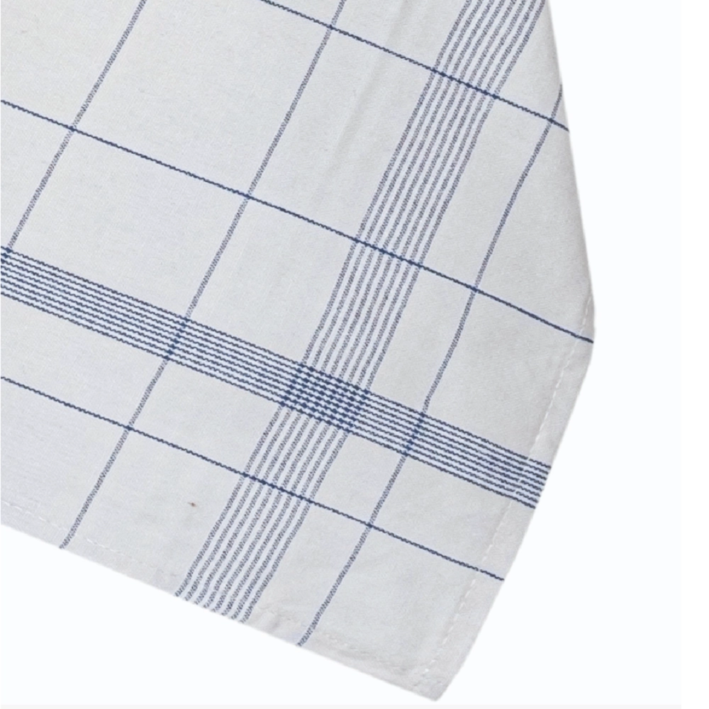 Lot de 6 torchons professionnels Classique en coton et lin 70x70 cm - Absorption et résistance pour usage intensif exigent