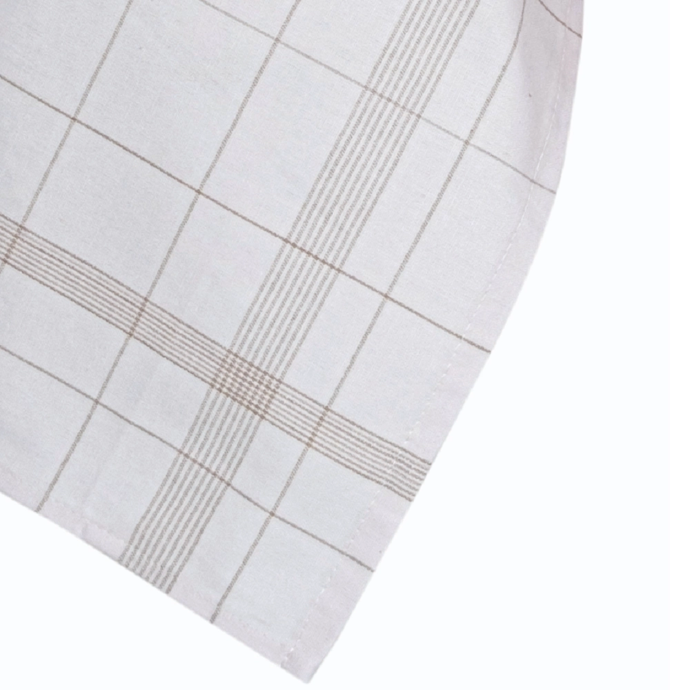 Lot de 6 torchons professionnels Classique en coton et lin 70x70 cm - Absorption et résistance pour usage intensif exigent