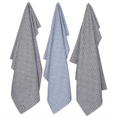 Lot de 3 torchons de cuisine professionnels Yoko 70x70 cm - 100% coton, absorption optimale, idéal bars, hôtels et restaurants