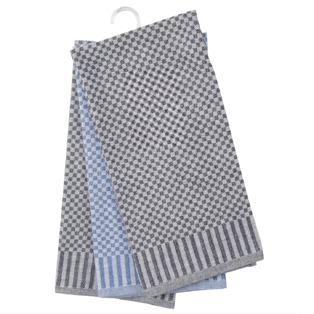 Lot de 3 torchons de cuisine professionnels Yoko 70x70 cm - 100% coton, absorption optimale, idéal bars, hôtels et restaurants