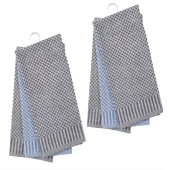 Lot de 6 torchons professionnels Yoko 100 % coton 70x70 cm - Haute absorption, fils teints, idéal bars, hôtels et restaurants