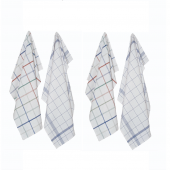 4 torchons accrochés Professionnels Cali coton et Lin 70x70