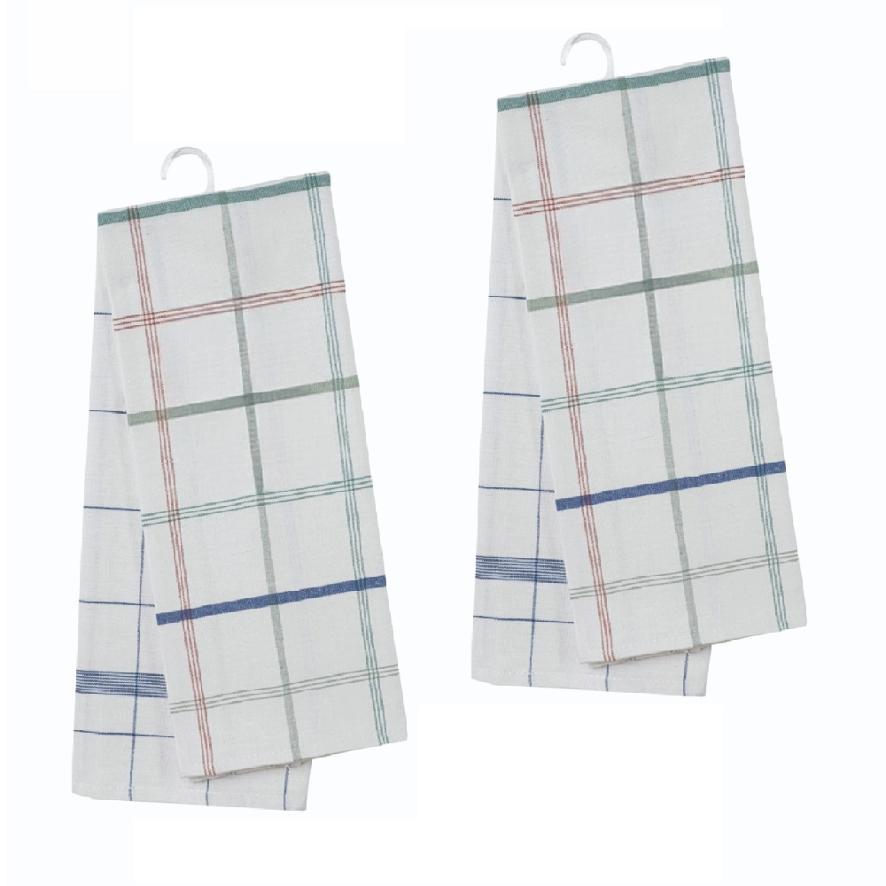 Lot de 4 torchons professionnels Cali 70x70 cm en coton et lin - Usage quotidien bars et hôtellerie, ne laissent pas de trace