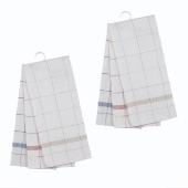 Lot de 6 torchons professionnels Classique en coton et lin 70x70 cm - Absorption et résistance pour usage intensif exigent