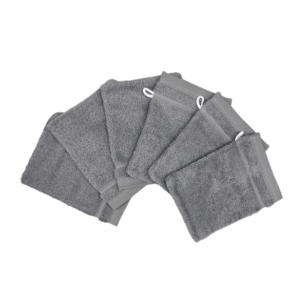 Gant de toilette gris clair  20x15cm