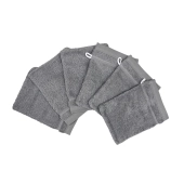 Lot de 6 gants de toilette 100 % coton 550 g/m² - Douceur, absorption et praticité, 20x15 cm, idéales pour un usage quotidien