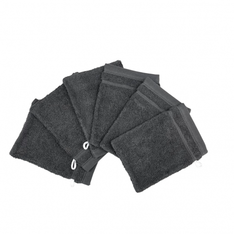 Gant de toilette gris foncé  20x15cm