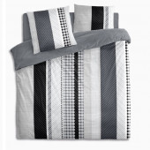 Parure de drap géométrique gris 3 à 4 pièces modernes grise et blanche