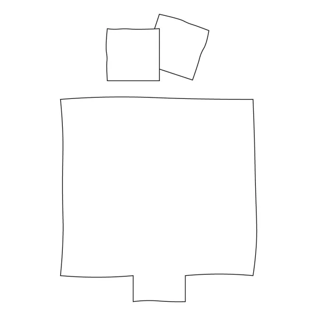 Housse de couette Géométrique Gris - 100% coton 57fils - Grand teint - Dessin exclusif + taie(s) d'oreiller 65x65cm