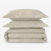 HDC percale 80 fils + taies rectangle beige photo produit