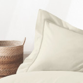 Visuel zoom taies d'oreiller percale rectangle 50x70 cm beige