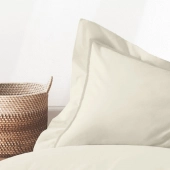 Housse de couette 240x280 cm 100 % percale 80 fils/cm² + 2 taies 50x70 cm - Finition bouteille, douce, respirante et durable