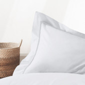 Visuel zoom taies d'oreiller percale rectangle 50x70 cm blanc
