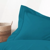 Housse de couette 240x280 cm 100 % percale 80 fils/cm² + 2 taies 50x70 cm - Finition bouteille, douce, respirante et durable