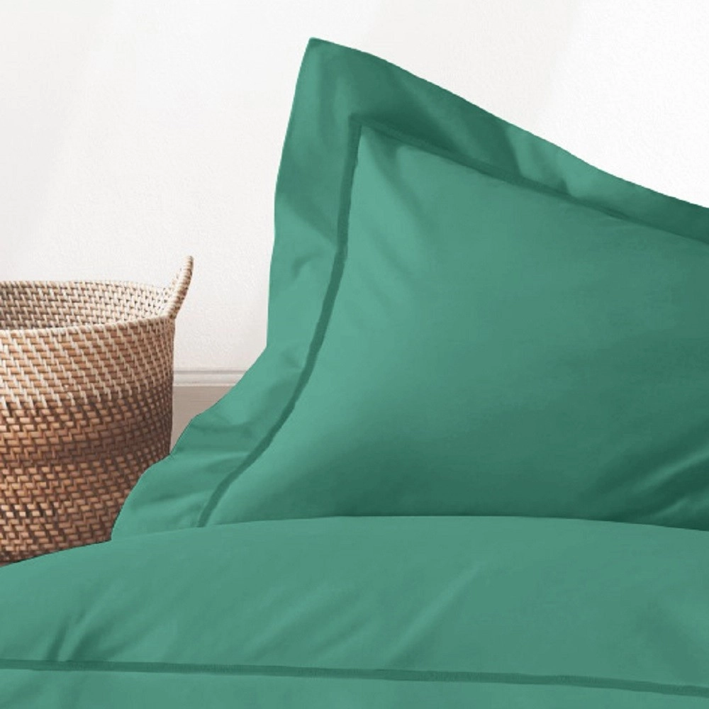 Housse de couette 240x280 cm 100 % percale 80 fils/cm² + 2 taies 50x70 cm - Finition bouteille, douce, respirante et durable