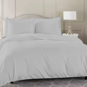 Housse de couette 240x280 cm 100 % percale 80 fils/cm² + 2 taies 50x70 cm - Finition bouteille, douce, respirante et durable