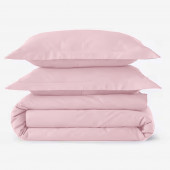 HDC percale 80 fils + taies rectangle rose poudré photo produit
