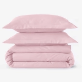 Housse de couette 240x280 cm 100 % percale 80 fils/cm² + 2 taies 50x70 cm - Finition bouteille, douce, respirante et durable