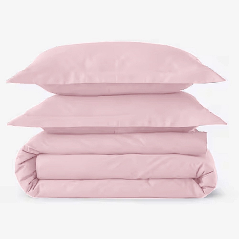 Housse de couette 240x280 cm 100 % percale 80 fils/cm² + 2 taies 50x70 cm - Finition bouteille, douce, respirante et durable