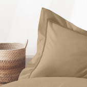 Visuel zoom taies d'oreiller percale rectangle 50x70 cm taupe