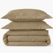 Housse de couette 240x280 cm 100 % percale 80 fils/cm² + 2 taies 50x70 cm - Finition bouteille, douce, respirante et durable