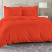 Housse de couette 240x280 cm 100 % percale 80 fils/cm² + 2 taies 50x70 cm - Finition bouteille, douce, respirante et durable