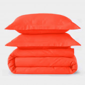 HDC percale 80 fils + taies rectangle terracotta photo produit