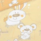 Housse de couette Bébé Pets Friends Jaune 100x140
