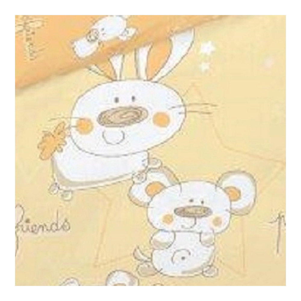 Housse de couette Bébé Pets Friends Jaune 100x140