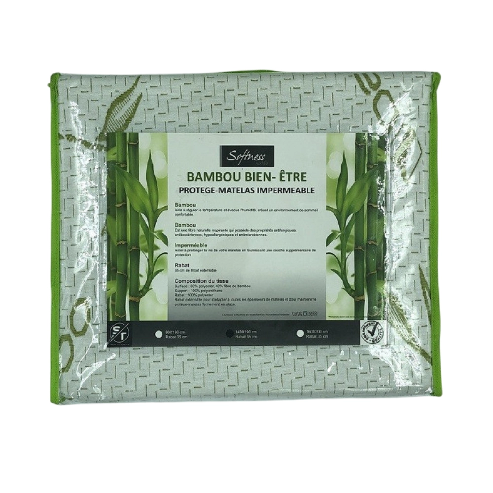 Protège Matelas Bambou - Imperméable 160x200 cm