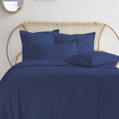 HDC percale 240x280cm + taies carré marine