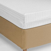 Housse de matelas intégrale coloris blanc 160x200 sur matelas