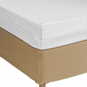 Housse de matelas intégrale coloris blanc 140x190 sur matelas