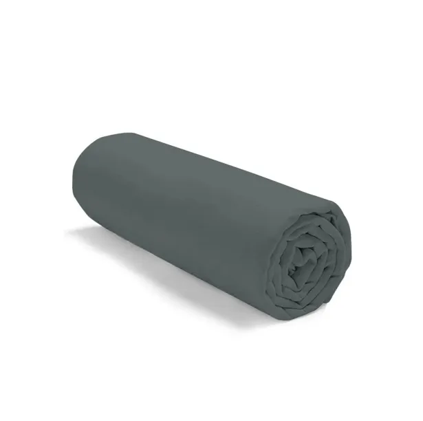 Drap housse uni 100% Coton 57 fils grand bonnet 30 cm - idéal pour s'accorder à vos housses de couette montagne - confort