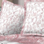 Parure de draps flanelle 4 pièces fleuris rosier