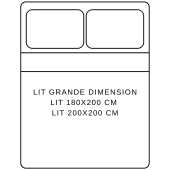 Couette chaude 500 g/m² 240x280 cm pour lit King Size - Garnissage fibre creuse, enveloppe percale - Spéciale hiver