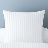 Zoom taie housse de couette percale satin blanc 1 place 140x200 cm vendu avec une taies d'oreillers