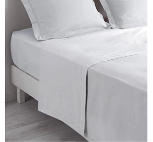 Drap plat blan 270x325 cm
