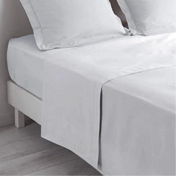 Drap plat blan 270x325 cm