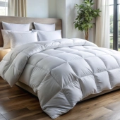 Couette Naturelle Tempérée 90% Duvet – 220g/m² - Fabrication Française- Légère et gonflante