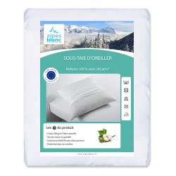 Visuel du lot de 2 sous taies d'oreillers 100% coton 60x40cm, emballage