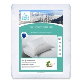 Lot de 2 Sous-taies d'oreiller- 100% coton -60x40cm-Dimension idéale pour oreillers ergonomique rectangulaire