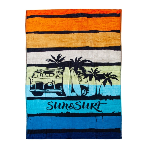 Visuel serviette de plage van orange, dégradé de couleur pastel