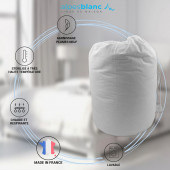 Couette hiver plumes et duvet made in France - Infographie
